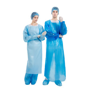 Vente chaude médicale CPE robe d'isolement robe d'hôpital robe de tête arrière complet pack individuel AAMI niveau 3 chirurgical Chine - Product Image 4