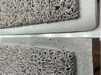 Tapis en mousse PVC à fils de soie de couleur unique ou mixte, diamètre 0,4-1,1 mm, ferme, clouté, sans support, pour revêtement de sol antidérapant de marché