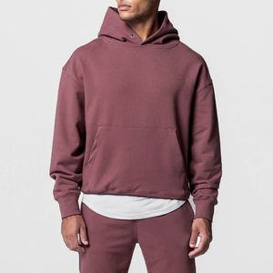 Vente en gros, top ventes, sweats à capuche vierges en coton avec impression par transfert thermique de broderie personnalisée, oversize, unisexe, à la mode - Product Image 3