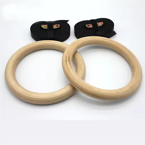 Gran oferta, anillos de gimnasia para entrenamiento de <span class=keywords><strong>peso</strong></span> <span class=keywords><strong>corporal</strong></span>, anillos de gimnasio de madera, correas numeradas ajustables, juegos de anillos extraíbles para entrenamiento - Product Image 4