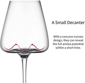 Verres à vin de <span class=keywords><strong>Bordeaux</strong></span> de forme unique, fond ondulé, cristal soufflé à la main, style italien, verres à vin rouge de Bourgogne en cristal - Product Image 3