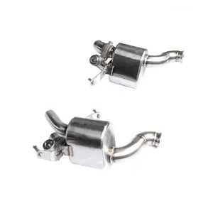 CSZ auto performance parts ss304 racing muffler with valves control for Ferrari California T valved rear exhaust