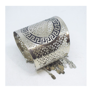 1990 Christmas Dubai <b>Silver</b> Party Dress Minimalist <b>Cuff</b> Band Jewelry Gold Plated 3mm Square Cut multi tone Holi <b>bracelet</b> - Product Image 3