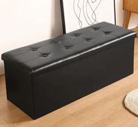 Faux cuir rotin tabouret pliant escabeau chaise stockage pouf usine
