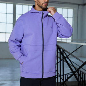 Chaquetas <span class=keywords><strong>DE</strong></span> <span class=keywords><strong>TRABAJO</strong></span> atléticas personalizadas Sudadera con capucha <span class=keywords><strong>de</strong></span> gran tamaño Hombres Sudaderas con cremallera frontal con bolsillo - Product Image 1