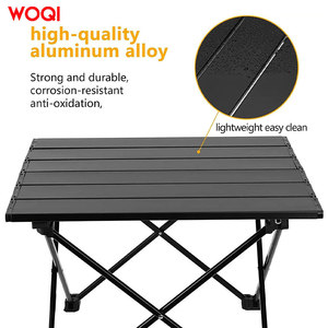 โต๊ะพับพกพา Woqi สำหรับใช้งานกลางแจ้ง โครงเหล็ก ดีไซน์มินิมอล มีขนาดเล็ก กลาง ใหญ่ เหมาะสำหรับตั้งแคมป์ สวน และชายหาด - Product Image 5