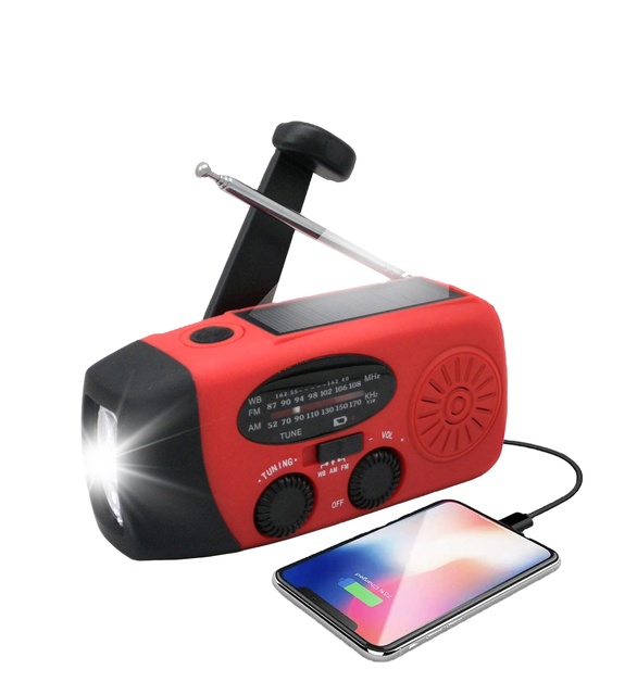 Solar Powered Mini Portable Radio Hand Crank Emergency Survival Kit for Outdoor Camping & Earthquake Disaster Relief