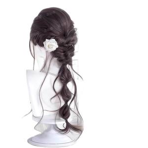 Peluca de trenza de burbujas Loisna, cola de caballo, fibra Kanekalon, pelo largo realista, fácil de aplicar para cualquier forma de rostro - Product Image 3