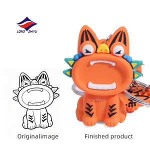 Longzhiyu, fabricant en gros de porte-clés en PVC personnalisés en bois, dessin animé <span class=keywords><strong>2D</strong></span> et 3D, 20 ans d'expérience - Product Image 5