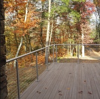 DAIYA système de balustrade de pont de câble en aluminium extérieur avec balustrade de câble de fil noir