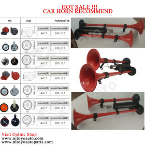NITOYO-bocina de coche de 12/24V, altavoz fuerte de 500dB, tweeter, Kit de bocina doble de tubo para coches y camiones universales - Product Image 4