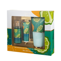 Coffret cadeau de parfum grenade 75ml 30ml crème pour les mains 236ml gommage pour le corps paquet de 3 pièces