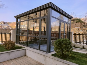 Verrière en aluminium à rupture de pont thermique de haute qualité, double vitrage, étanche, jardin d'hiver, <span class=keywords><strong>solarium</strong></span> - Product Image 3