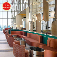 Mobilier de restaurant et de café sur mesure, ensemble table et chaises de café, sièges en cuir PU pour salle privée de boîte de nuit, canapés