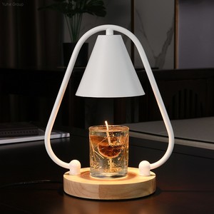 Lampe chauffe-cire en verre noir pour bougies parfumées, avec ampoules halogènes, hauteur réglable et commande sans fil, vente en gros - Product Image 2