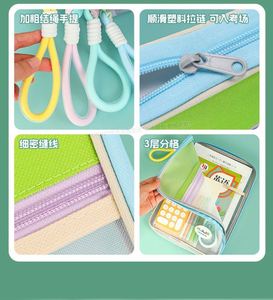 กระเป๋าซิปใส่เอกสาร A4 ทนทาน แบบกำหนดเองได้ หลายชั้น สำหรับจัดเก็บเอกสาร พร้อมช่องใส่บัตรประจำตัวและโลโก้ - Product Image 3