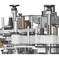 Étiqueteuse automatique LC pour bouteilles coniques, coniques et à couvercle rond de haute précision pour l'emballage de cosmétiques et de boissons parfumées