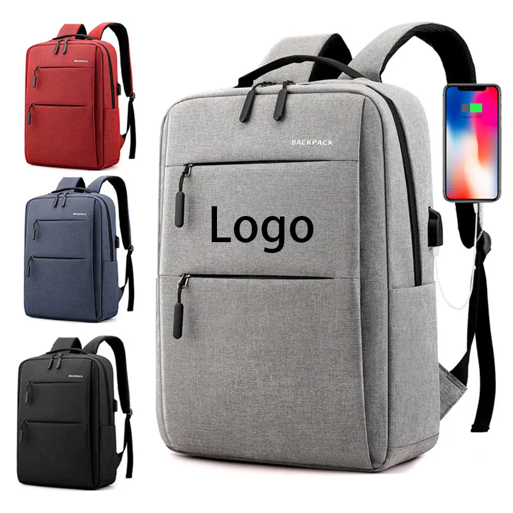 Wholesale Multifunction USB Bags 17 Inch Nylon Anti theft Sac a dos Smart Laptop Backpack Bag