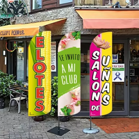 Drapeaux à plumes personnalisés durables pour l'extérieur, drapeau de Pisa pour la promotion de restaurants et camions de restauration, ouverture avec kit de mât en aluminium