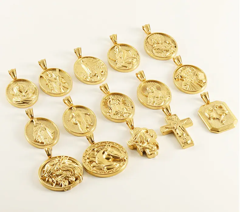 مجوهرات وقلادة بدلاية عصرية من الذهب عيار 18K للبيع بالجملة وتخفيضات خاصة من المصنع سلسلة من الفولاذ المقاوم للصدأ