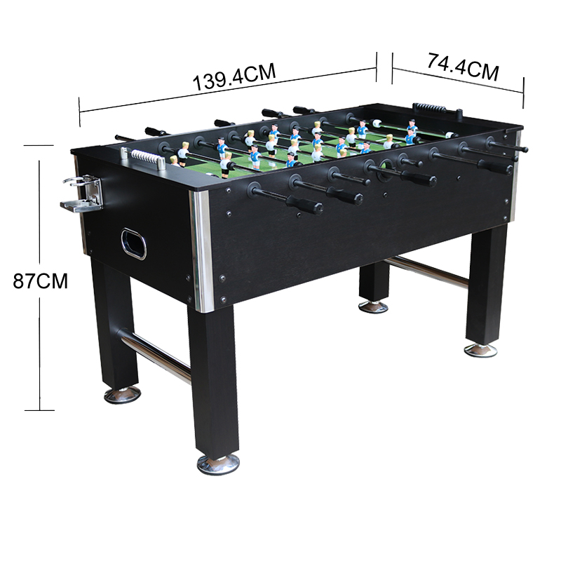 Black texture standard size football soccer table game with cup holder Indoor entertainment