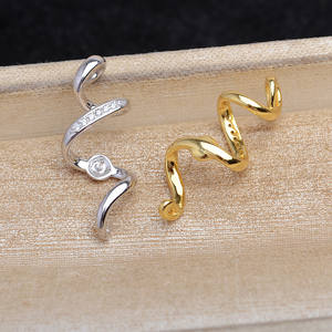 Pendentif en argent sterling 925 en forme de foudre pour femmes, pendentif en perle de 8 à 9 mm, sertissage vide, composants de bijoux DIY - Product Image 2