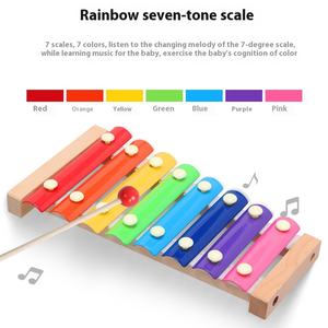 <span class=keywords><strong>Xylophone</strong></span> <span class=keywords><strong>en</strong></span> <span class=keywords><strong>bois</strong></span> à huit notes Jouet éducatif de musique à percussion pour enfants <span class=keywords><strong>Petit</strong></span> piano à main pour enfants - Product Image 3
