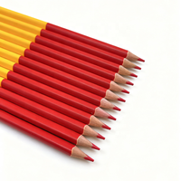 & EN71 crayons standard bicolores de couleur rouge et HB tableau dessin écriture travail du bois bureau et école 7 pouces WHB070 plomb noir