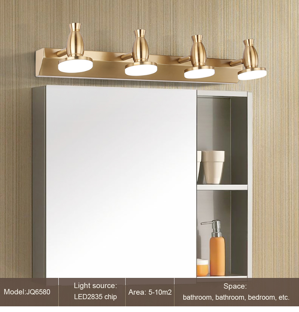 Modern decorative Mirror wall lamp Fixture waterproof gold led bathroom vanity lighting