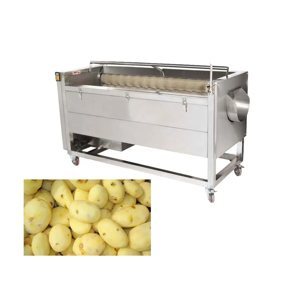 Cheap Price Potatoes Washing Cleaning Brush Type Washer And Peeler Automatic Peeling Machine for Carrots