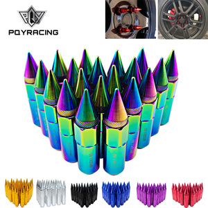 Écrous de roue 60 mm en alliage d'aluminium couleur arc-en-ciel pour la mise à niveau des roues de voiture, lot de 20 pièces - Product Image 5