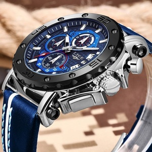 Montres à quartz fonctionnelles Lige 9996 pour homme, étanches, marque Lige, montre-bracelet en cuir pour homme - Product Image 5