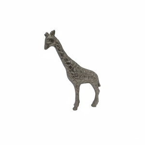 Sculpture d'animal girafe moderne en argent, en aluminium, ornement décoratif écologique pour la maison, le salon, l'hôtel - Product Image 1