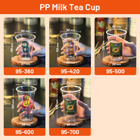 Gobelets en PP transparent en forme de U de 360/420/500/600/700/1000 ml pour boissons froides et café glacé, avec couvercles disponibles – Vente en gros