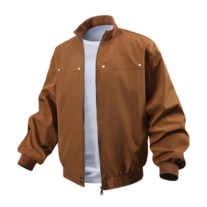 Veste de travail unisexe haut de gamme haute qualité, <span class=keywords><strong>noir</strong></span>, pilote, col montant, silhouette d'automne, veste de moto grande taille - Product Image 4