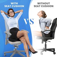 Antidérapant sciatique dos coccyx coccyx soulagement de la douleur coussin de chaise siège de voiture de bureau coussin en mousse à mémoire