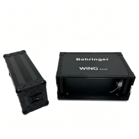 Flight case OEM/ODM Wing Rack 4U empilable tout noir avec couvercles avant/arrière étanches IP67 et 4 pieds en caoutchouc