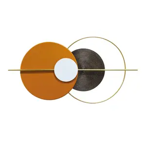 Hochwertige orange Metall wand kunst handgemachte runde Kreis Wohnkultur