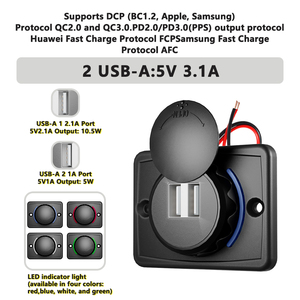 <span class=keywords><strong>Cargador</strong></span> USB para Autobús, 12V 24V, Puerto USB para Coche, Toma de Corriente DC 12V 24V, Doble Puerto USB para Autobús, 5V 3.1A, <span class=keywords><strong>Cargador</strong></span> para Coche - Product Image 4