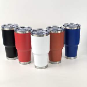 Bouteille/gobelet à café et bière personnalisée OEM/ODM de 30 oz avec paille et couvercle en acier inoxydable - Product Image 1