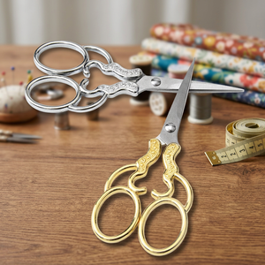Hot Selling Vintage Straight Sharp Stainless Steel Alloy Handle Embroidery Craft <b>Sewing</b> <b>Scissors</b> - Product Image 4