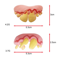 Jouets de dentiers d'Halloween, blagues amusantes, appareils dentaires souples en plastique, décorations de fête, accessoires de dents avant d'Halloween
