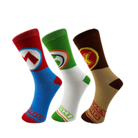 HY-2069 Nouveau Vente en gros Mario Chaussettes Hommes Femmes Nouveauté Crazy Cotton Design Long Basket Chaussettes Couples
