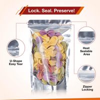Sac à fermeture éclair en feuille de mylar blanc mat imprimé de gravure avec logo personnalisé Pochettes en plastique transparent étanche à l'humidité pour aliments pour animaux de compagnie