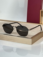 Lunettes de soleil haut de gamme pour hommes, monture simple sans cerclage en or 24 carats, verres bleus, lunettes de soleil tendance pour femmes