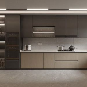 Ensembles d'armoires de cuisine en bois massif d'usine Armoires de cuisine Armoires de cuisine modernes prêtes à assembler - Product Image 1