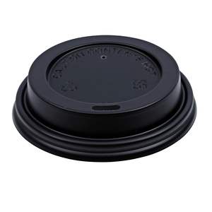 Tapas de Plástico Negras para Vasos Calientes Boardwalk, Compatibles con Vasos de 8 oz, 1,000 Unidades por Caja - Product Image 6
