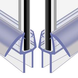 Hydrorelax ללא מסגרת מקלחת דלת תחתון חותם זכוכית מקלחת דלת חותם רצועת עם אורך מתכוונן - Product Image 1