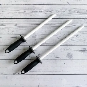 Shenzhen Knives White Ceramic Knife Sharpener Honing Rod 