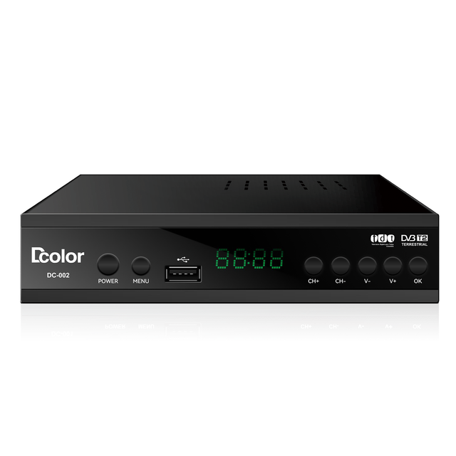 Dcolor DC-002 TDT Decoder with Decoder WiFi TDT DVB-T2 Set Top Box Full HD 1080P TDT Decodificador